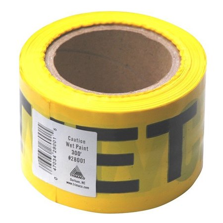 TRIMACO 3 in.X300'  Banner Caution Wet Pnt 28801